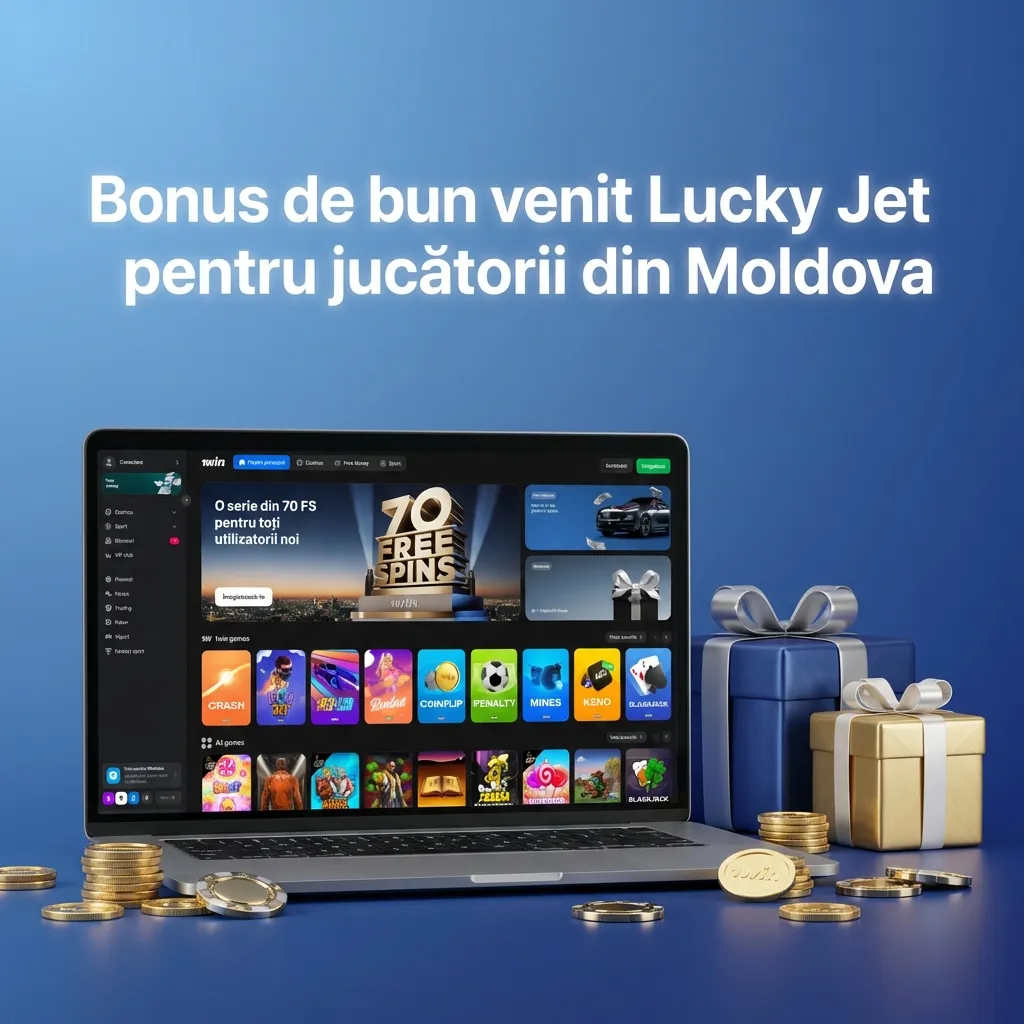 Banner promo: Bonus de bun venit Lucky Jet Moldova, 100% până la 9.000 MDL și 70 rotiri gratuite pentru noii jucători