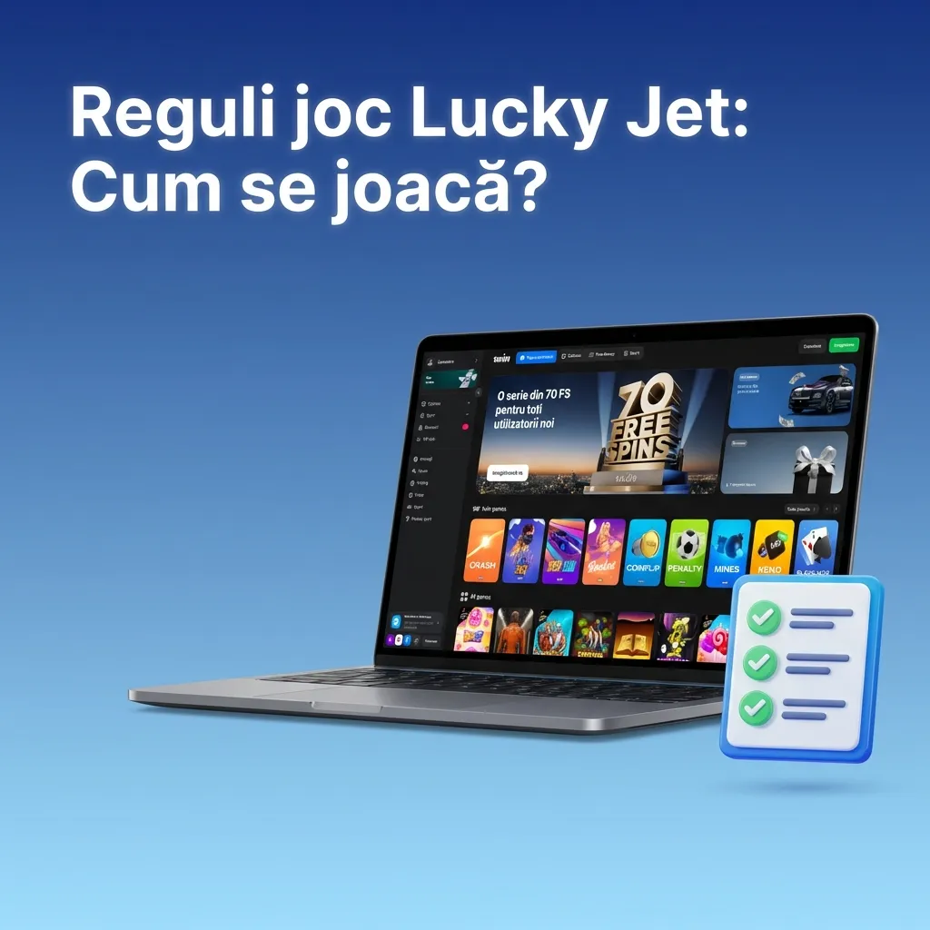 Ecran Lucky Jet cu personajul Joe decolând, multiplicator în creștere și buton de cashout evidențiat pe fundal albastru